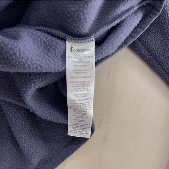 COTOPAXI men’s fleece pullover jacket hiking travel soft XL blue gray unisex - Picture 7 of 7